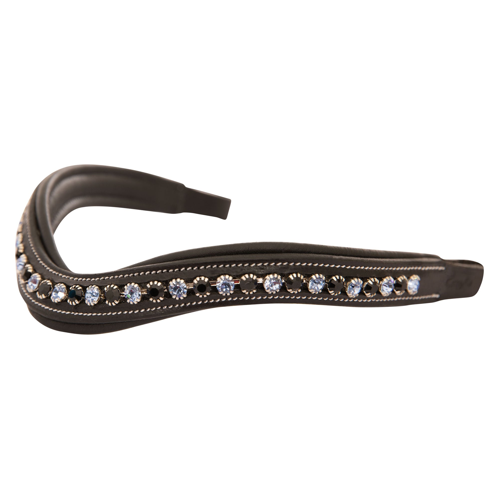 ExionPro Designer Black &amp; Turquoise Blue Crystal Browband