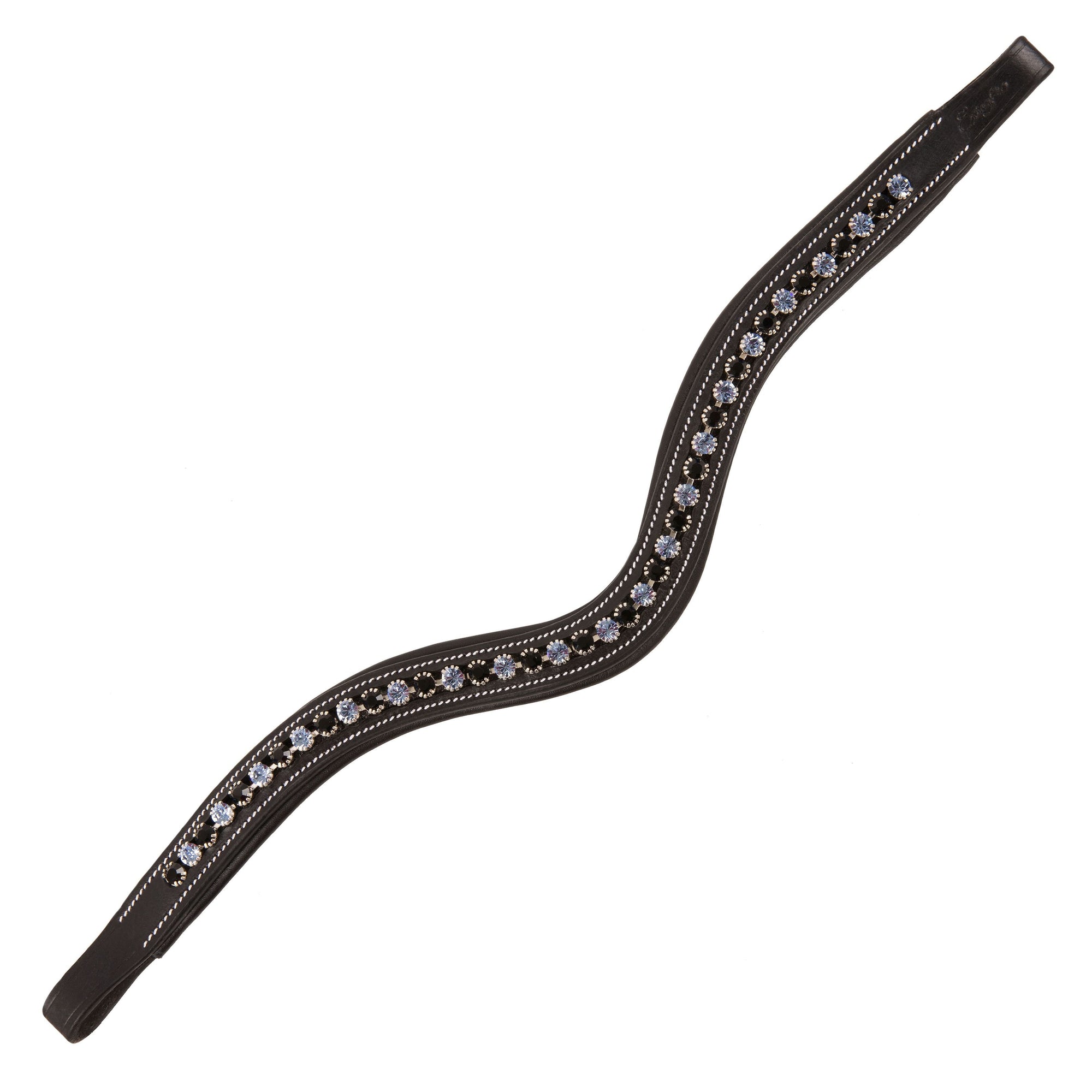 ExionPro Designer Black &amp; Turquoise Blue Crystal Browband