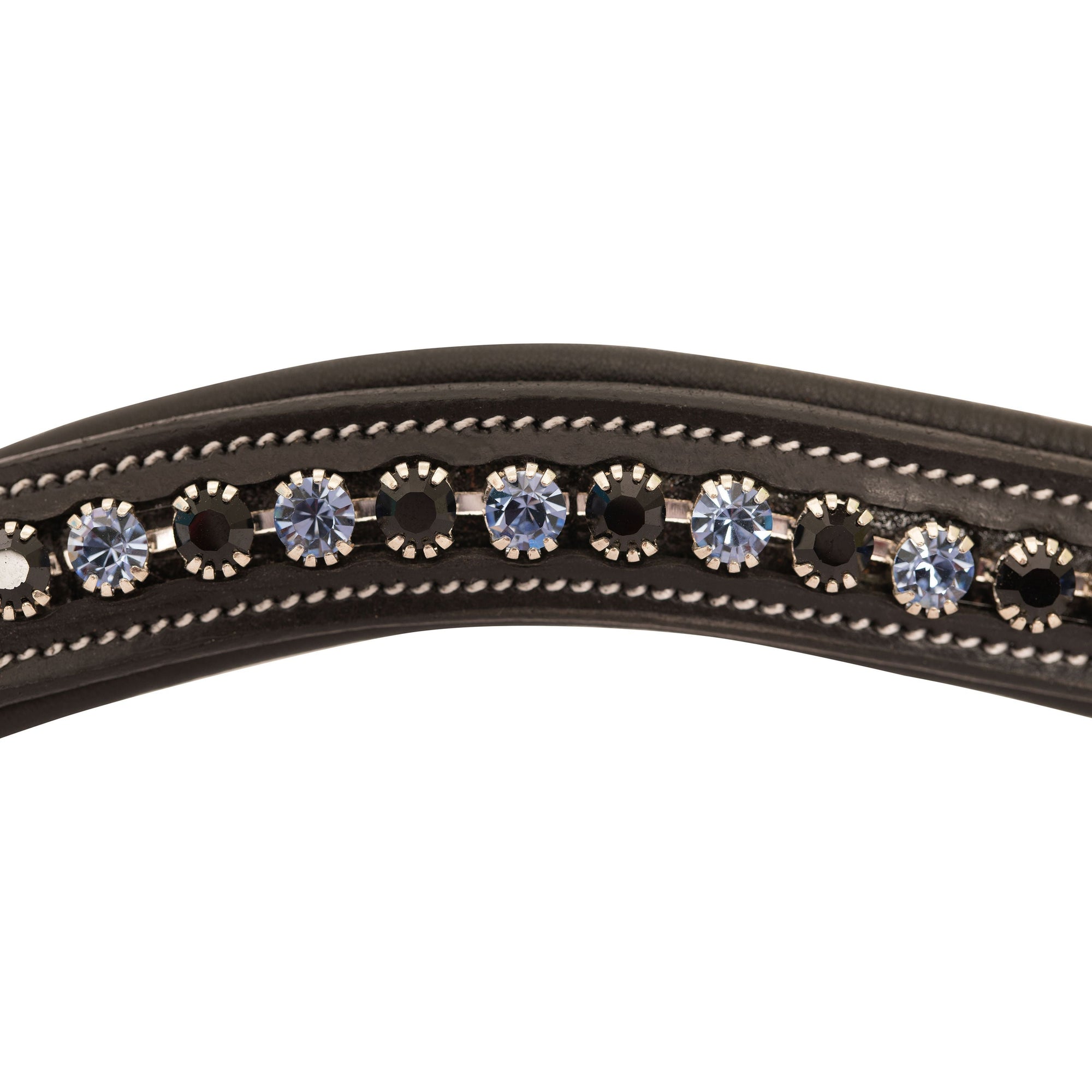 ExionPro Designer Black &amp; Turquoise Blue Crystal Browband