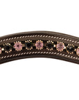 ExionPro Elegant Soft Padded Jet, Light Amethyst Colored Crystal Browband