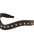 ExionPro Elegant Soft Padded Clear Crystal, Burgundy Colored Crystal Browband