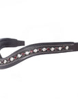 ExionPro Elegant Soft Padded Clear Crystal, Burgundy Colored Crystal Browband