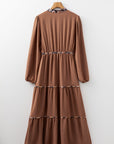 Floral Patchwork Long Sleeve Maxi Dress