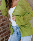 Whitley Crochet Knit Open Cardigan