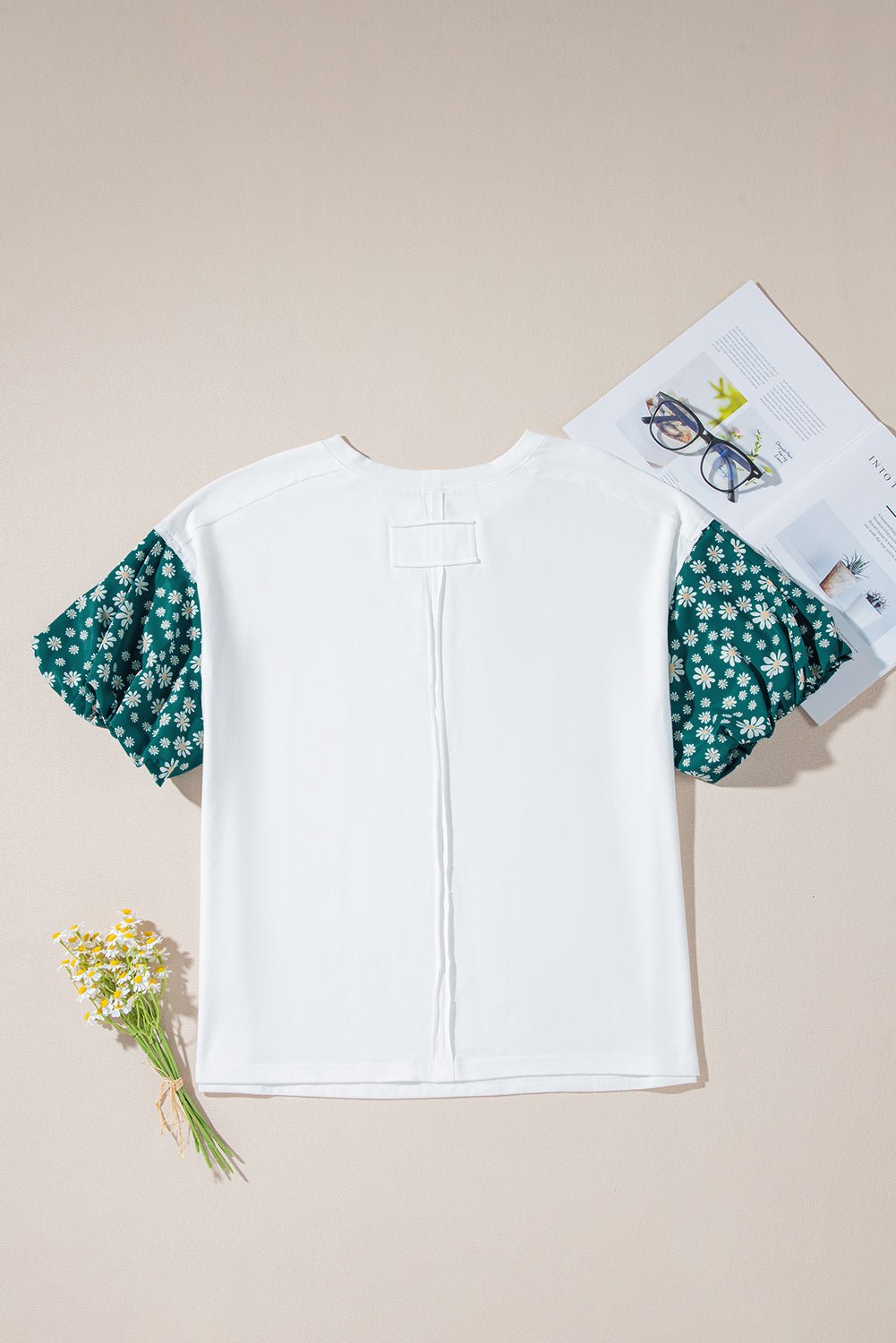 Aileen Floral Puff Sleeve Oversized Top