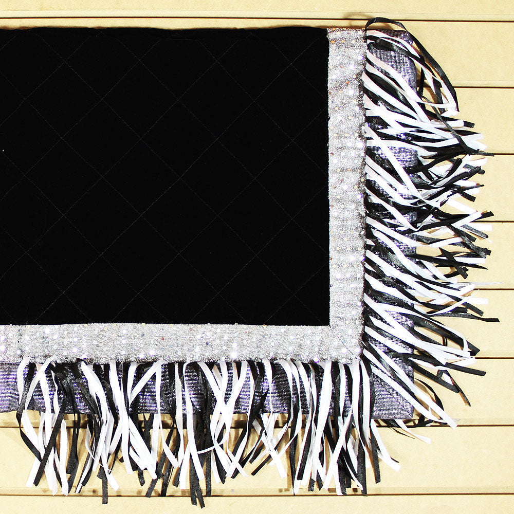 Hilason Western Show Barrel Racing Rodeo Saddle Blanket Pad Black