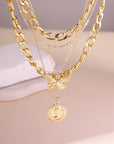 Amara Multilayer Butterfly Charm Necklace