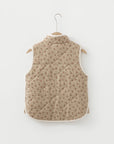 Floral Quilted Button Front Vest