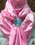 35X35" Solid Pink Wild Rag / Scarf WRS27 - Western Concho Wild Rag Slides - Assorted