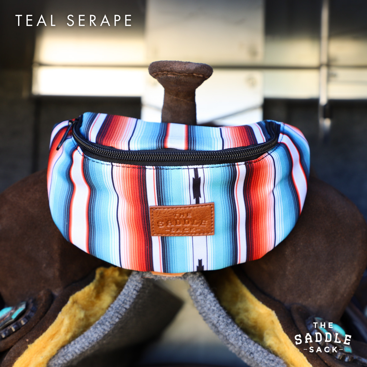 Compact Clip On Saddle Bag With Zipper Closure