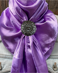 35X35" Solid Lavender Wild Rag / Scarf WRS13 - Western Concho Wild Rag Slides - Assorted