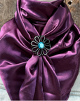 35X35" Solid Plum Wild Rag / Scarf WRS21 - Western Concho Wild Rag Slides - Assorted