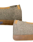 Chocolate Grey 100% Pressed Wool with Blue Stitching