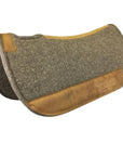 Chocolate Grey 100% Pressed Wool Ultimate Trail Saddle Pad with Brown Stitching