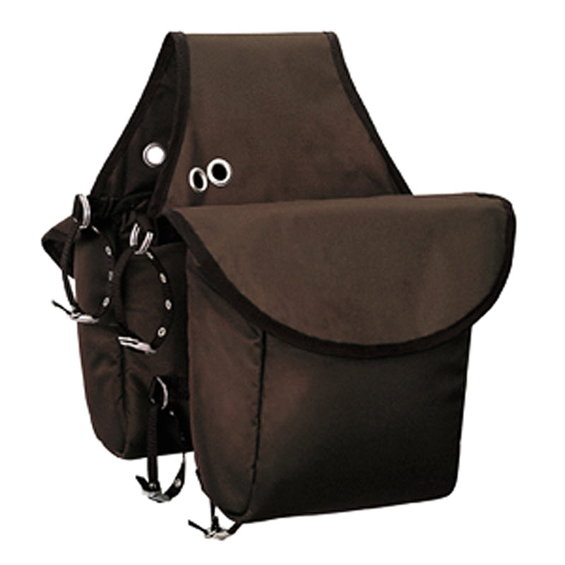 Weaver Brown Insulated Nylon Horse Saddle Bag Hook &amp; Loop Closures