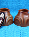 Weaver Large Natural Gum Rubber Horse Leg Bell Boots Western Tack