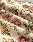 Plus Size Floral Patchwork Corduroy Pocketed Jacket