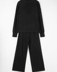 Textured Chest Pocket Top and Pants Set