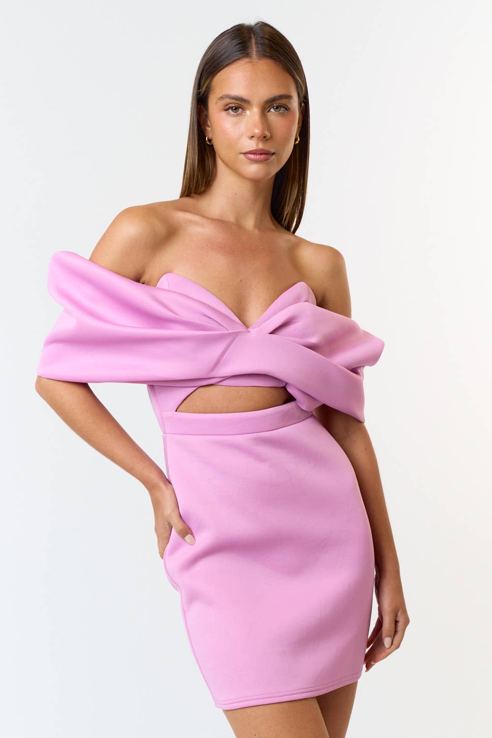 Lavender Scuba Mini Dress