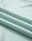 Mineral Wash Reverse Seam Buttoned V-Neck Top