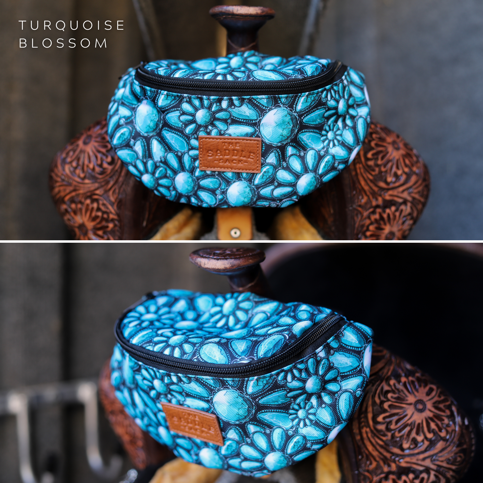 Compact Clip On Saddle Bag With Zipper Closure