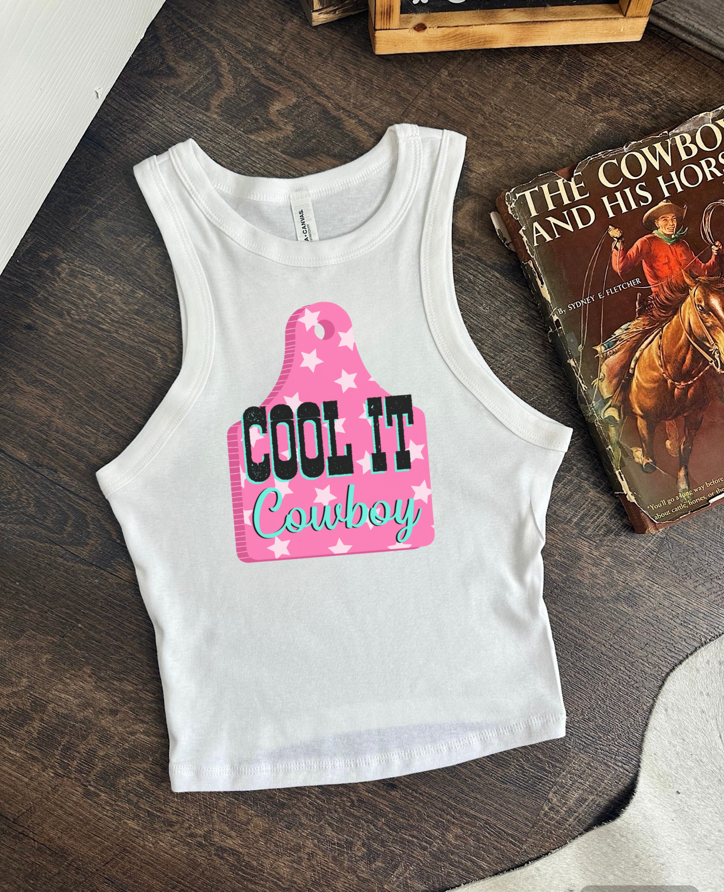 Cool It Cowboy Cropped Tank
