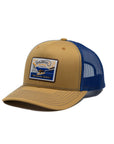 Take It Easy Snapback Hat - Blue / Caramel