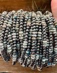 Azurite & Sterling Silver Pearl Necklace – 5mm - 19"