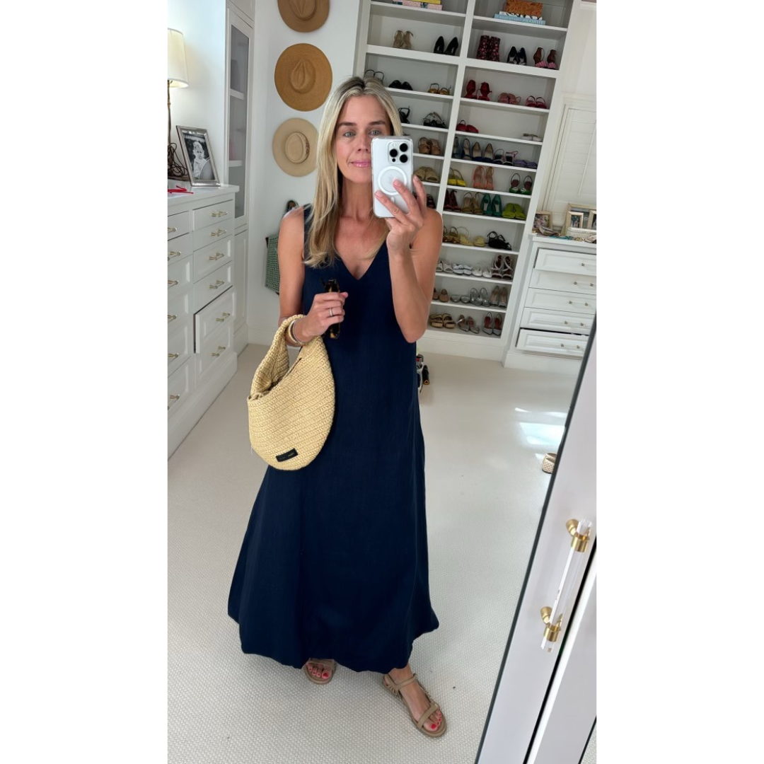 MASON'S DAUGHTER | Nicole Dress, Navy Linen