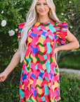 Amaia Ruffle Sleeve Shift Dress