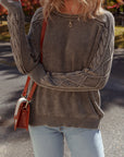 Aria Knit Sleeve Casual Sweater
