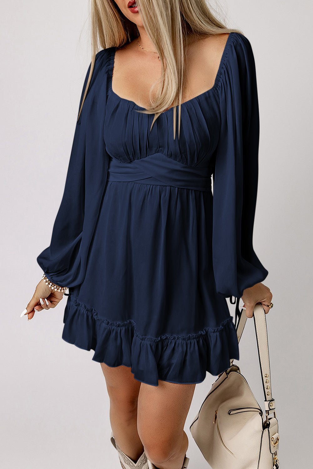 Deborah Waist Square Mini Dress