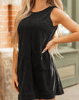 Emapia Corduroy Sleeveless Mini Dress