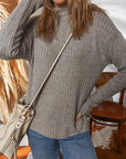Amira High Knitted Pullover Top