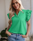 Mia Layered Short Sleeve Blouse