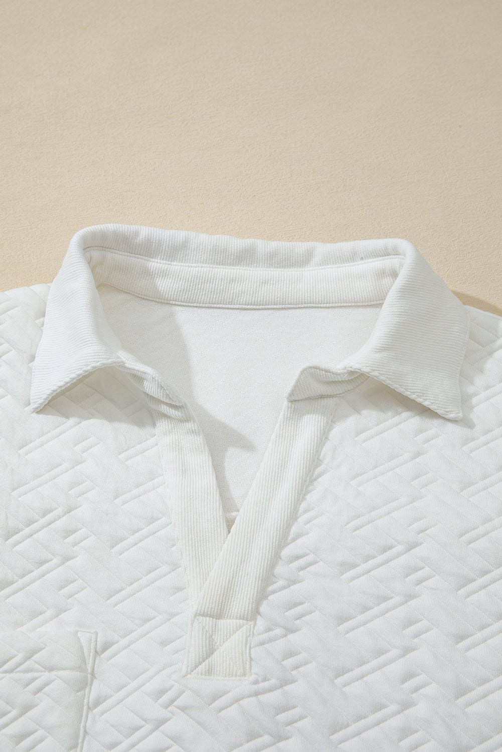 Raina Textured Collared Pullover