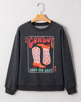 Western Cowboy Queen Drop Shoulder Sweatshirt