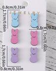 Dylan Bunny Doll Wooden Earrings