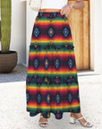Baha Ranch Colores De Mexico Serape Maxi Prairie Skirt