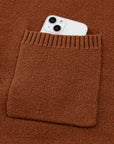 Solid Ribbed Mock Neck Sweater Dress