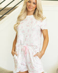 Nevaeh Floral Lettuce Trim Tee