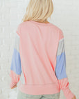 Colorblock Patchwork Reverse Seam Sweatshirt