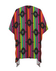 Baha Ranch Neon Aztec Duster Kimono Coverup Women's Long Cover Up