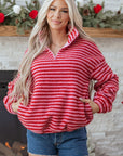 Camila Zip Fleece Oversize Sweatshirt