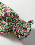 Floral Patchwork Puff Sleeve Sweater