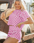 Checker T-Shirt & High Waist Skort Set