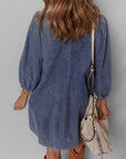 Autumn Tied Pleated Mini Dress