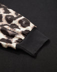 Leopard & Floral Patchwork Puff Sleeve Top