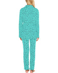 Turquoise Cattle Brands Women's Western Pajama Set