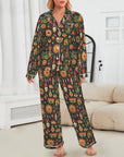 Baha Ranch Colores De Mexico - Mexican Culture Satin Pajamas